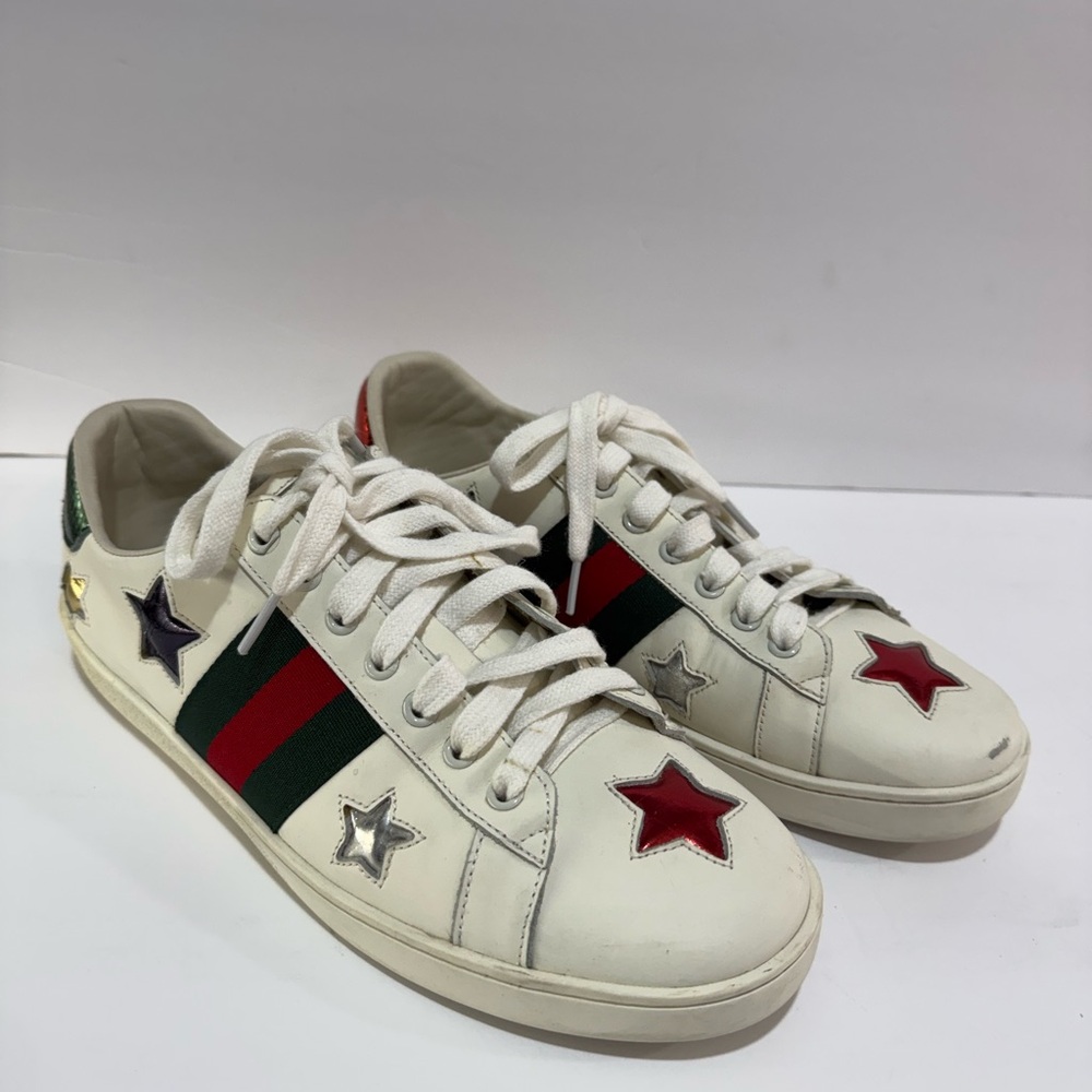 Gucci White Sneakers with Star Accents for men’s size 43 EU - Picture 2 of 15